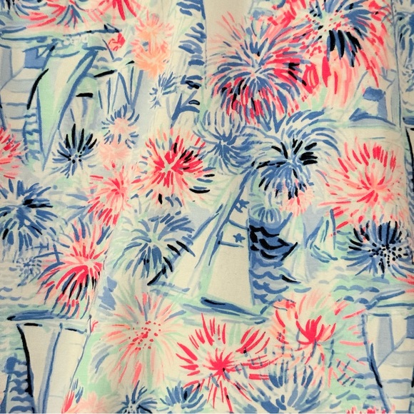 Cotton Skort Lilly Pulitzer Sea To Shining Sea Fireworks Madison Size Medium - Picture 2 of 10